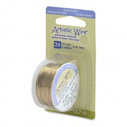 ARTISTIC WIRE, 26 GAUGE (0.41MM), GOLD. SOLD PER PACK OF 15YD.