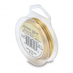 ARTISTIC WIRE, 20 GAUGE (0.81MM), TARNISH RESISTANT BRASS. SOLD PER PACK OF 15YD.