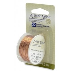 ARTISTIC WIRE, 22 GAUGE (0.64MM), BARE COPPER. SOLD PER PACK OF 8YD.